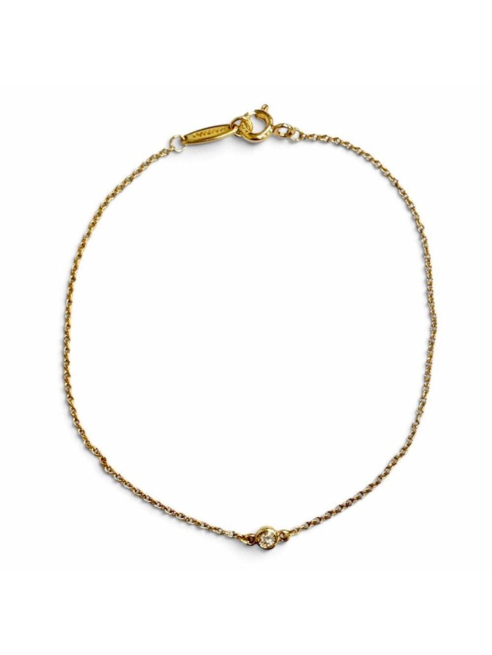Tiffany & Co Elsa Peretti by the Yard Diamond 750 Bracelet Yellow Goal